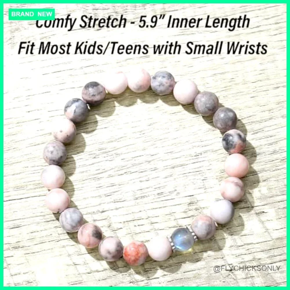 Handmade Crystal Bracelet with Encouragement Card for Girls